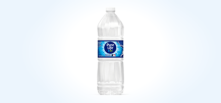 One 1 liter bottle of Pure Life® Water