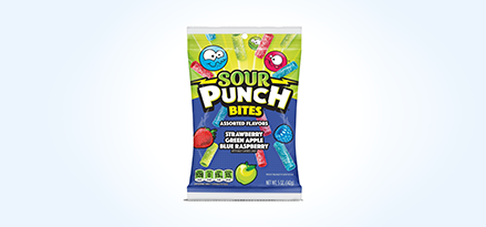 5 ounce bag of assorted flavors Sour Punch Bites