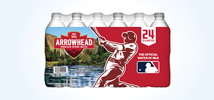 24-pack of Arrowhead® water bottles.