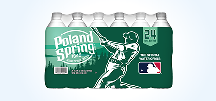 24-pack of Poland Spring® water bottles.