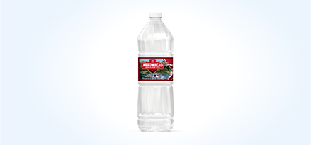 One-liter bottle of Arrowhead® Mountain Spring Water