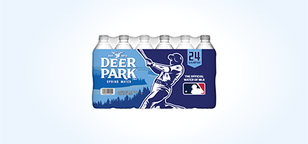 Case pack of 24 16.9-ounce Deer Park® water bottles