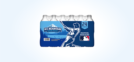 Case pack of 24 16.9-ounce Ice Mountain® water bottles