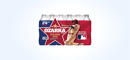 Case pack of 24 16.9-ounce Ozarka® water bottles