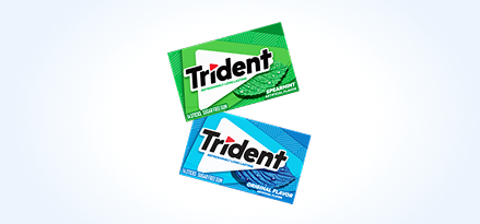 Trident spearmint and original flavor packs. Earn 100 points. Buy 2 14-pc. Trident Wallet Packs.