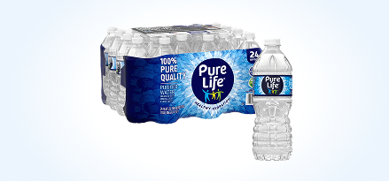 24-pack Pure Life and 16.9-oz. Pure Life water bottle. Earn 100 points. Buy 1 24-pack of 16.9-oz. Pure Life® water bottles.