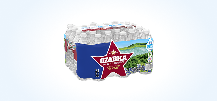 24-pack of Ozarka® Spring Water bottles. Earn 100 points. Buy 1 24-pack of 16.9-oz. Ozarka® Spring Water bottles.