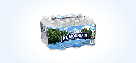 24-pack of Ice Mountain® Spring Water bottles. Earn 100 points. Buy 1 24-pack of 16.9-oz. Ice Mountain® Spring Water bottles.