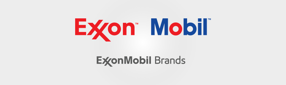 Exxon and Mobil logos white background