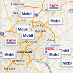 exxon stations map